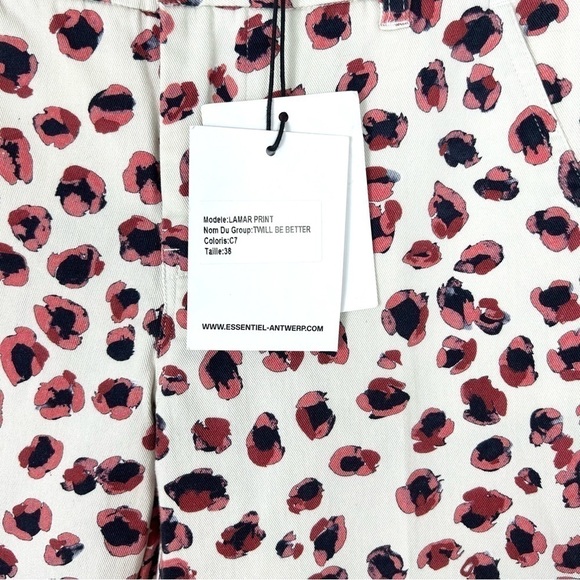 Essentiel Antwerp Twill be better denim printed wide leg pants size 38 - Picture 4 of 6